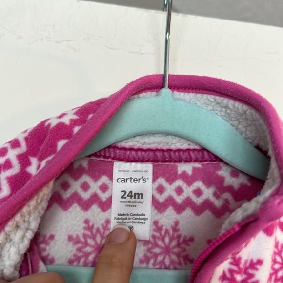 CARTERS 24M Fleece Winter Romper - Picture 3 of 3